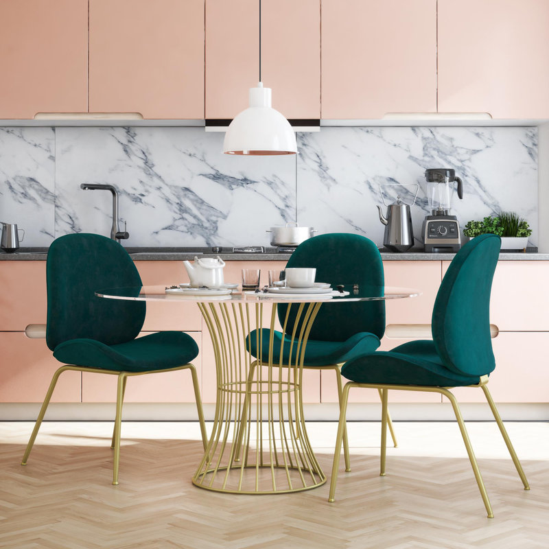 CosmoLiving by Cosmopolitan Astor Velvet Upholstered Side Chair